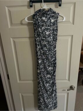 Betsey Johnson Black and White Floral Maxi Dress